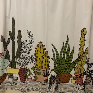Cactus shower curtain